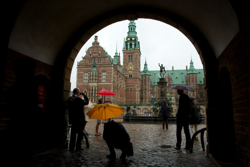 Fotografen bei Regen