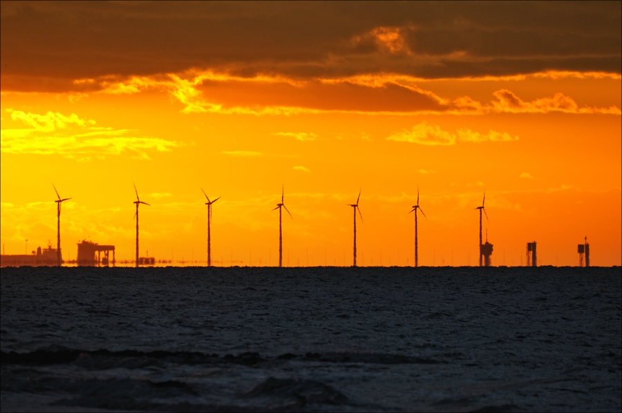 Gegenlicht Windräder