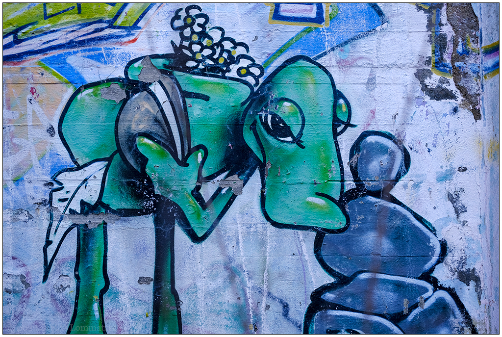Graffiti am Schützenpark-Bunker in Kiel