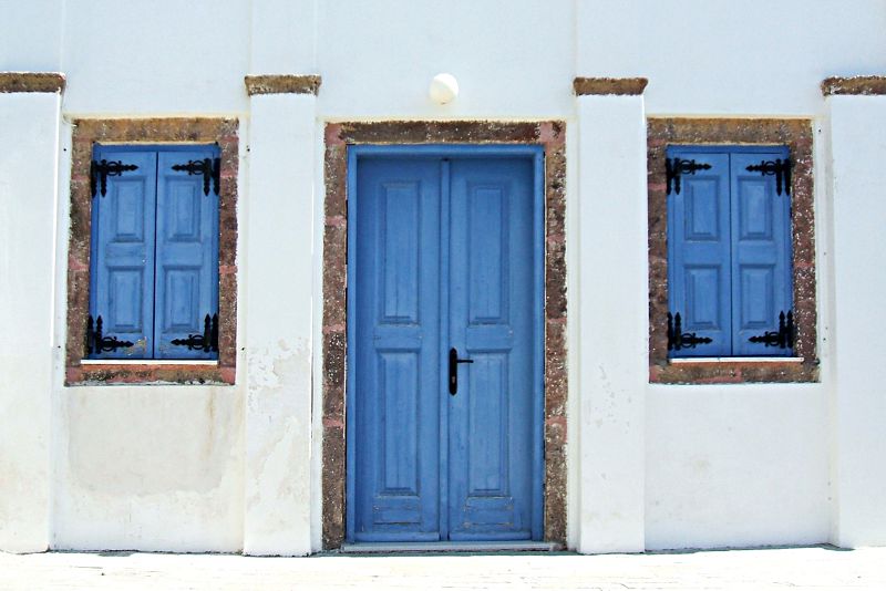 Haustüren in Pirgos / Santorini