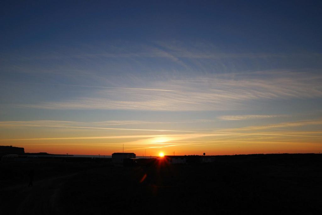 Helgoland, Snnenuntergang auf der Düne