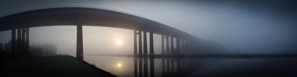 Huntebruecke
Panorama: 10 Bilder hochkant, 170Grad