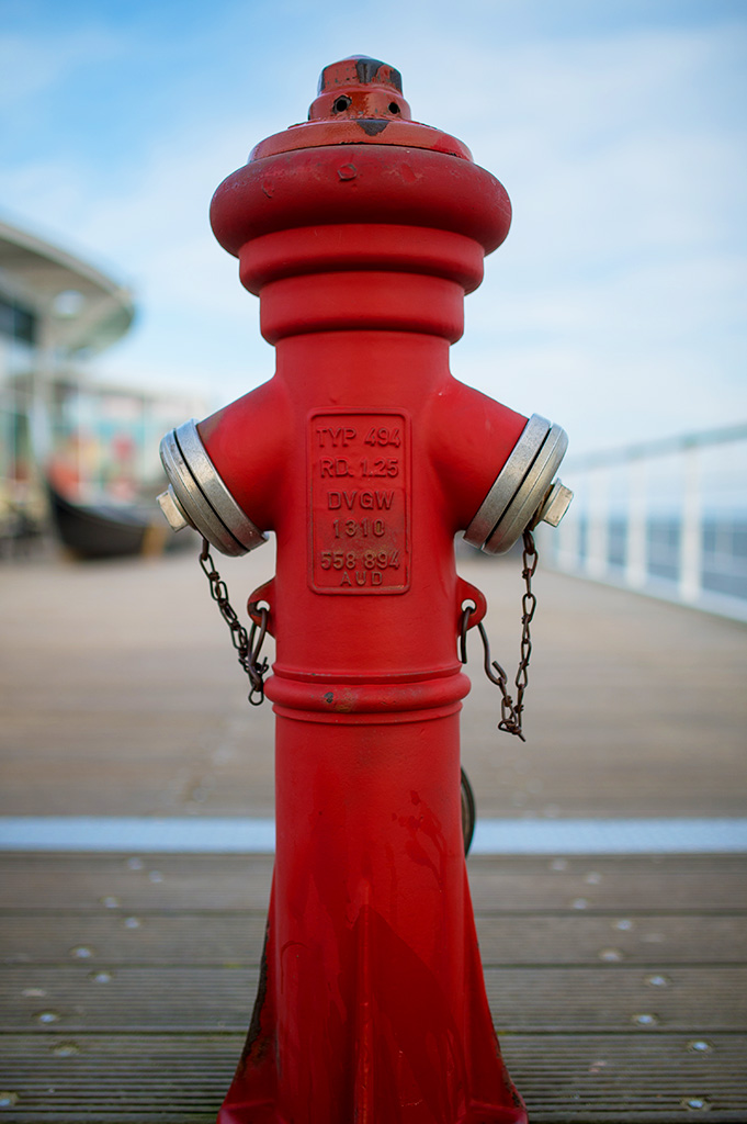 Hydrant-Modell auf der Seebrücke Heringsdorf