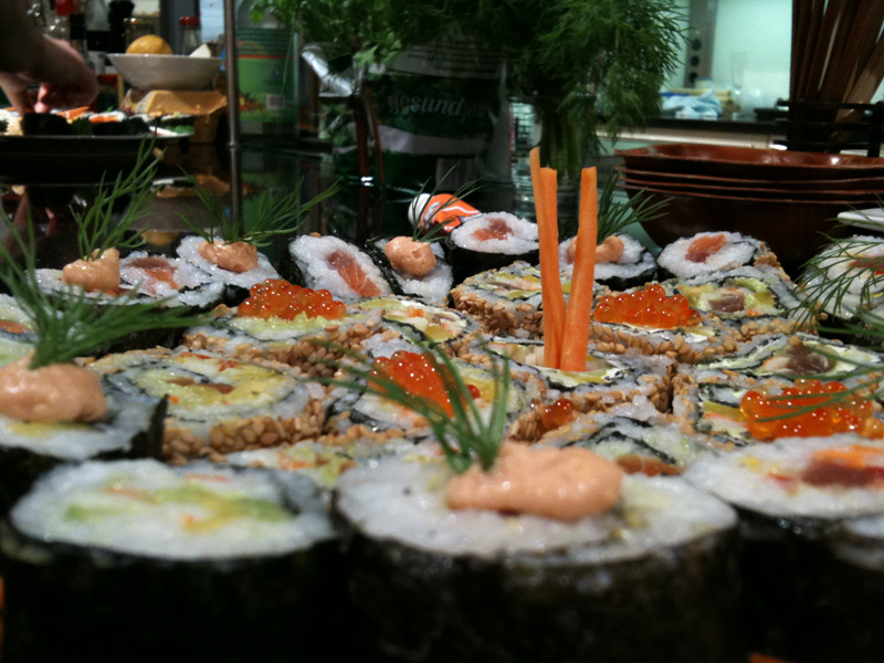 iPhone Aufnahme während des Sushikurses