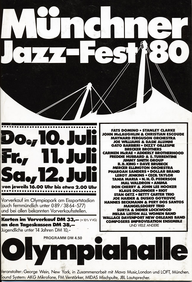 Jazzfest Muenchen 1979 Programheft 1