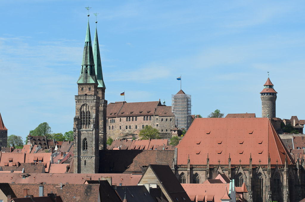Kaiserburg Nürnberg und Kirche St. Sebald