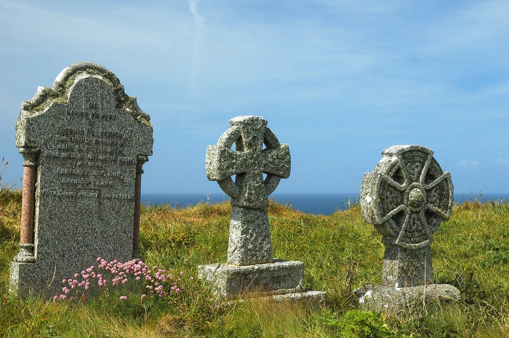 Keltische Kreuze am Tintagel Head
