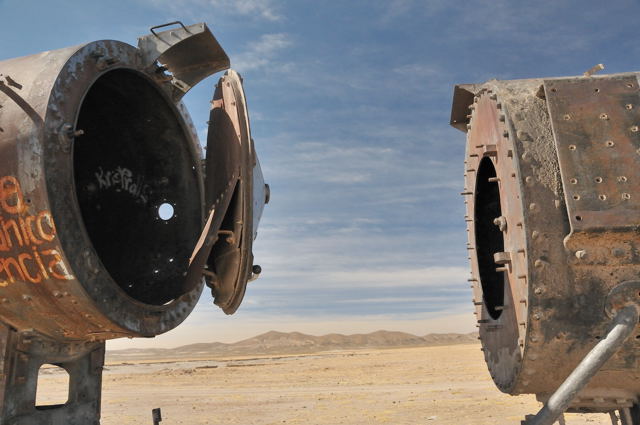 Kesseltreffen
Eisenbahnfriedhof bei Uyuni Bolivien