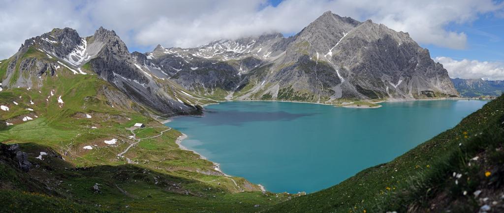 Lünersee Panorama aus 43 Aufnahmen