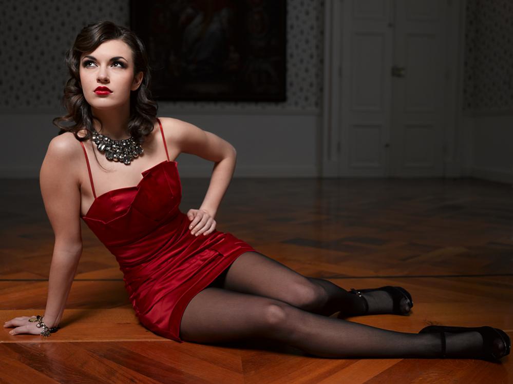 Lady in red