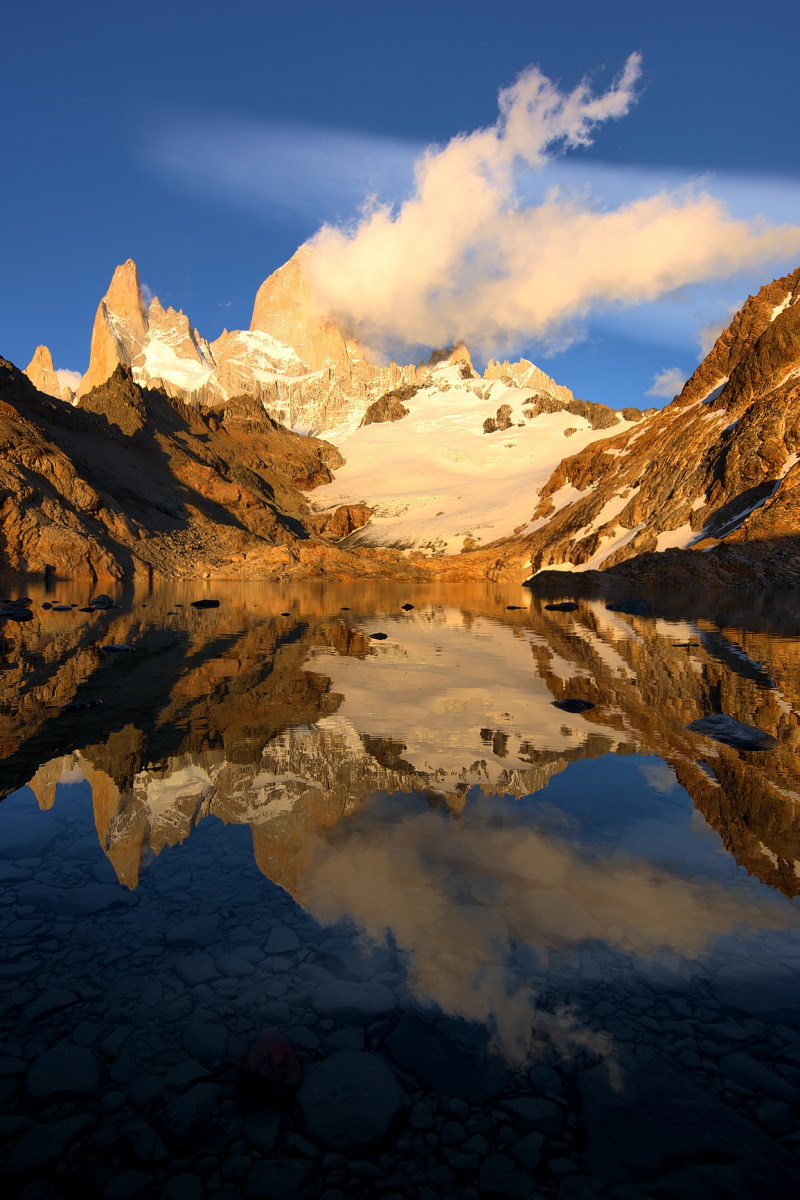 Laguna de los Tres, Los Glaciares Nationalpark, Argentinien.