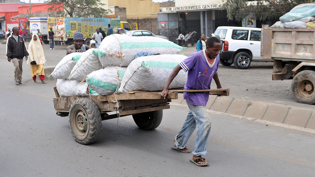 Lastentaxis in Arusha
Güter werden oft mit Muskelkraft bewegt
6082