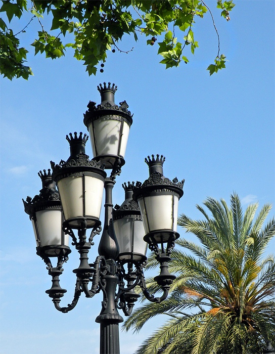 Laterne in Barcelona