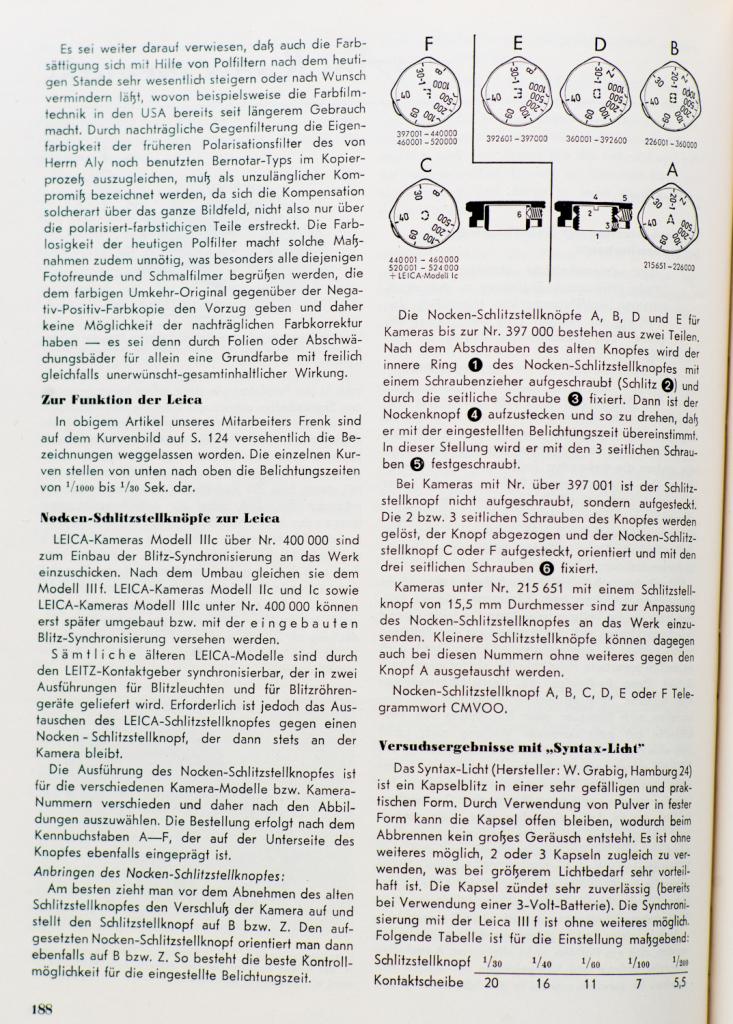 Leica Fotografie 1951 Filmaufzugsknopf 1056950