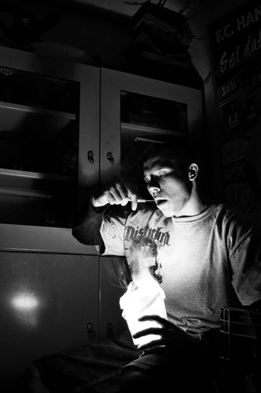 Licht essen in S/W