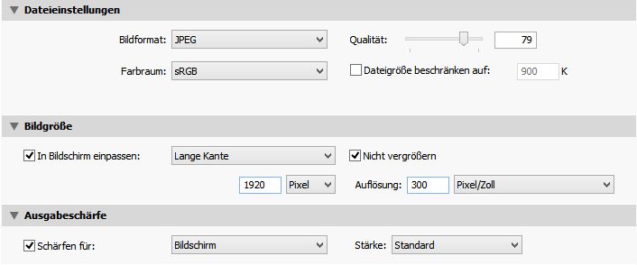 Lightroom export HD