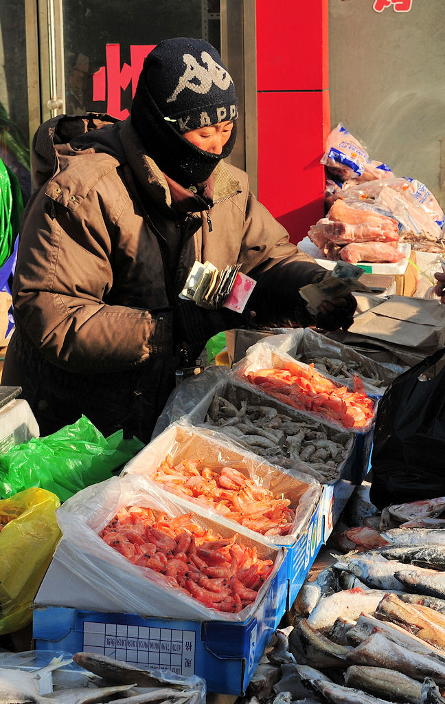 Markt in Huanan
Arbeiten in der Tiefkühltruhe ...
(9803)