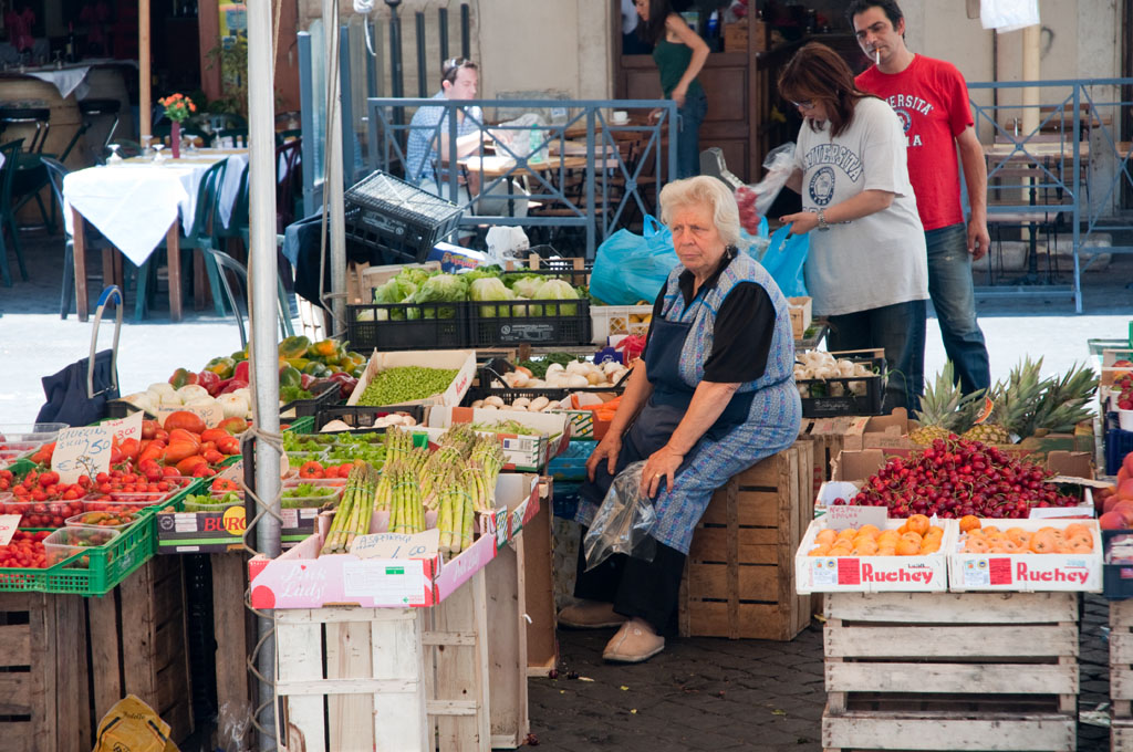 Marktfrau in Rom