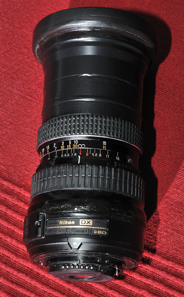 Mein selbstgebasteltes zirkulares DX-Fisheye, endgültige Bauversion.