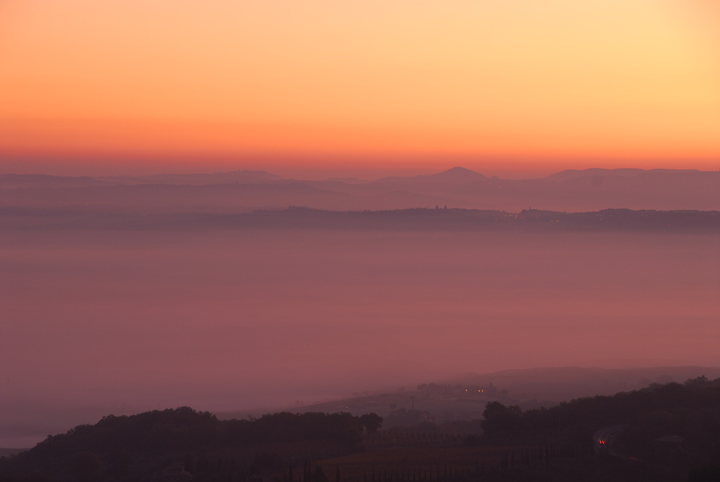 Morgendlicher Ausblick von Montalcino