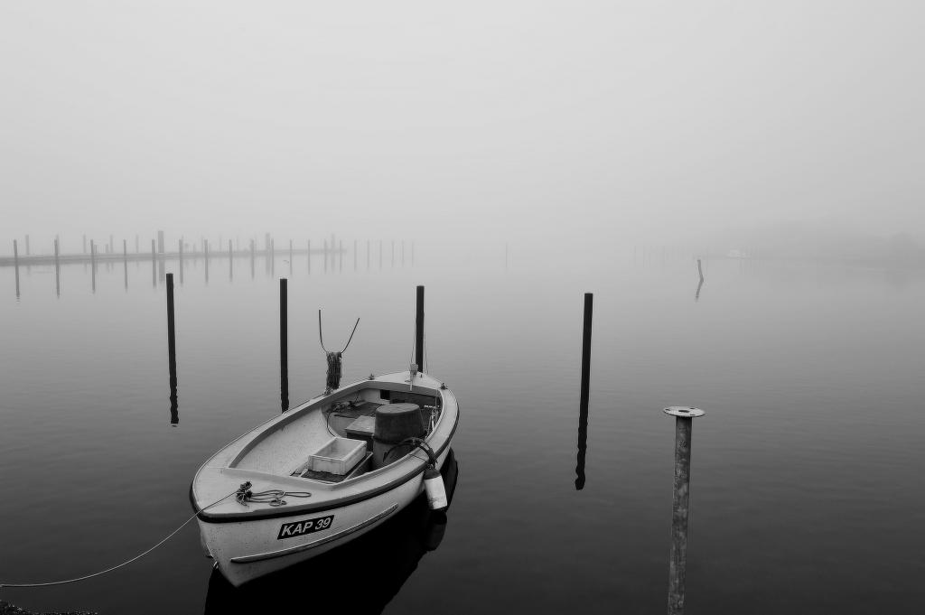 Mystische Herbststimmung über der Marina