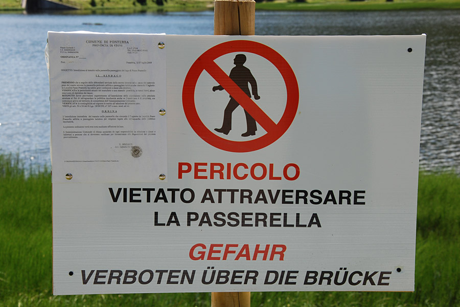 Naßfeld Österreich/Italien Grenze