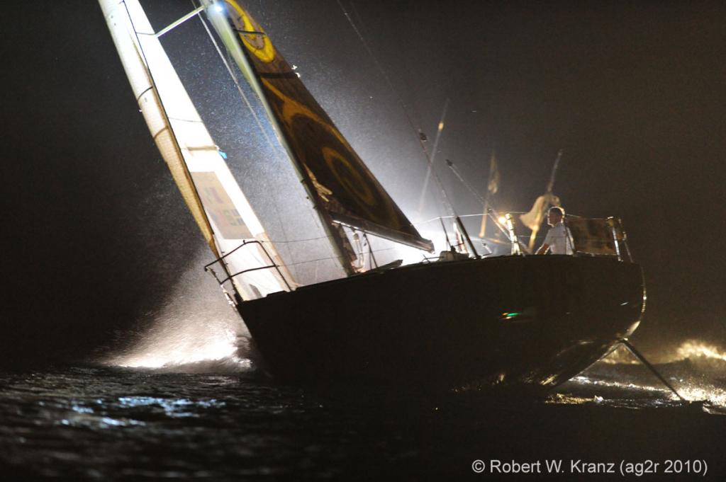 Nachtankunft der ersten Teilnehmer der Transat AG2R Regatta 2010 in St. Barth
