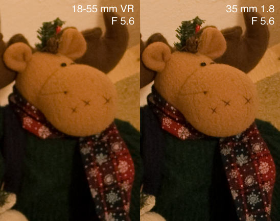 Nikon 18-55mm VR vs. Nikon 35mm 1.8