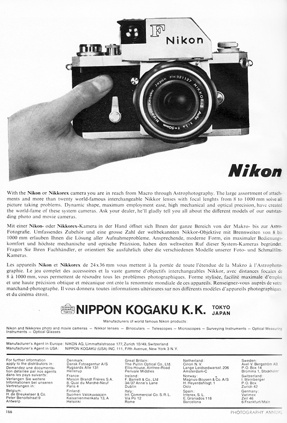 Nikon F Werbung 1964 1