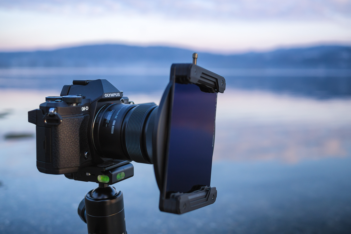 OMD E-M5 II mit Rollei Filterhalter 100mm Mark I und Zoomei ND1000