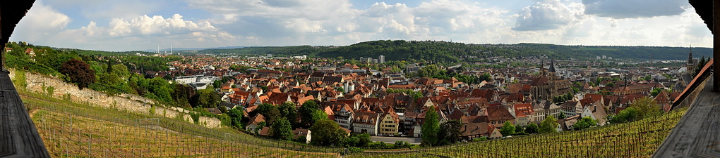 Panorama Esslingen vom Hochwachtturm klein