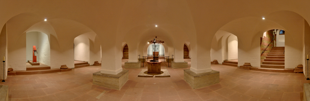 Panorama obere Krypta Würzburger Dom