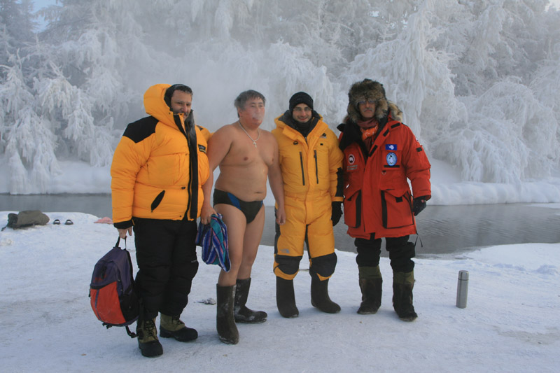 Posieren mit Chyskhan bei -52 Grad