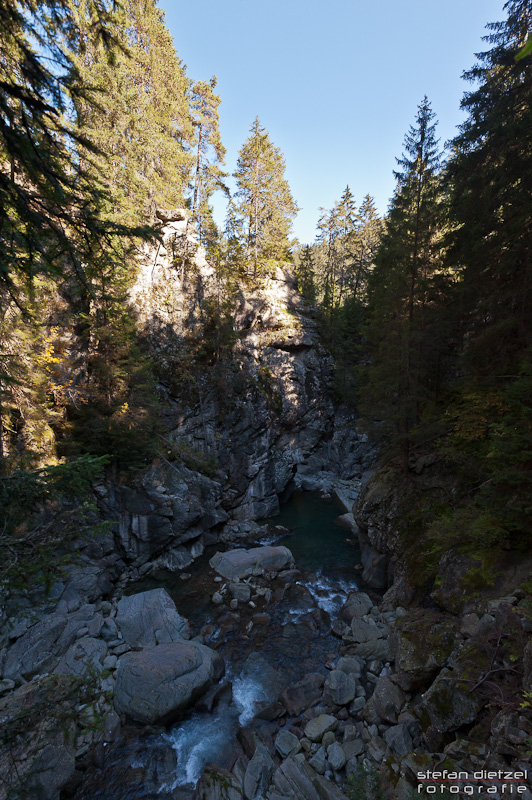 Rofflaschlucht - Blick nach Westen in die Rofflaschlucht