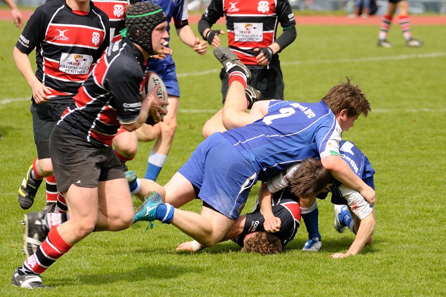 Rugby Memmingen Eagles gegen RFC München in Memmingen am 21.04.2012.