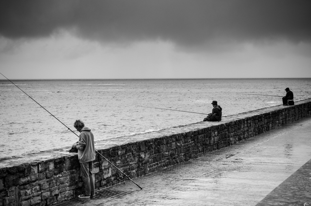 San Sebastian - Angler (oder: Im Trüben fischen)