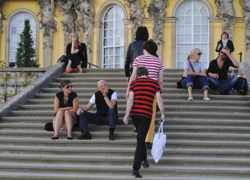 Sans Souci Schnappschuss auf der Treppe