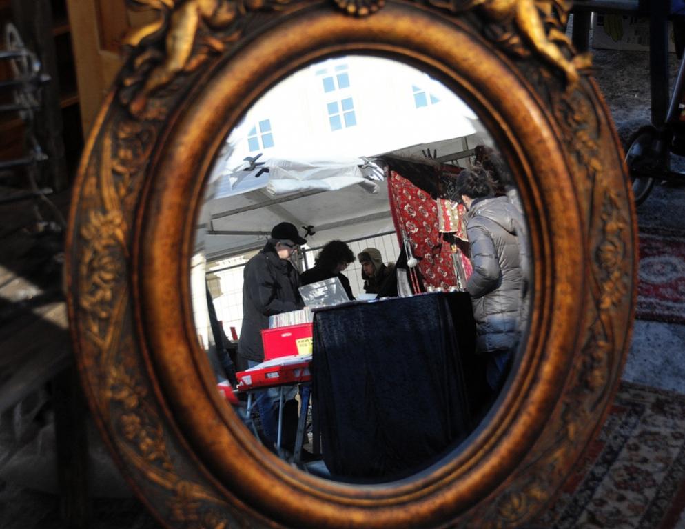 Schallplattensuche auf dem Flohmarkt!