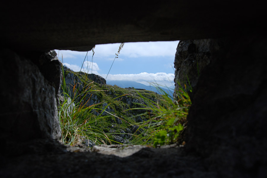 Schießstand Österreich mit Blick auf die Ital. Stellungen