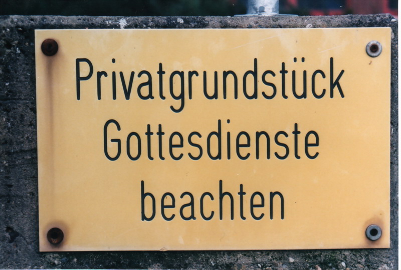Schild Privatgrund Größe ändern