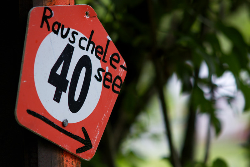 Schild "Rauschelesee"