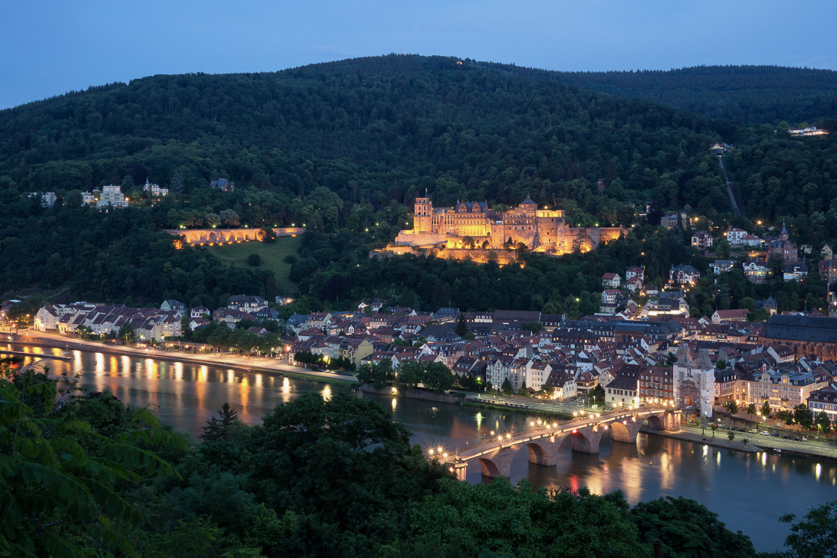 Schloß Heidelberg bei Nacht