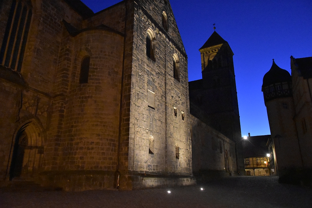Schloss Quedlinburg bei Nacht