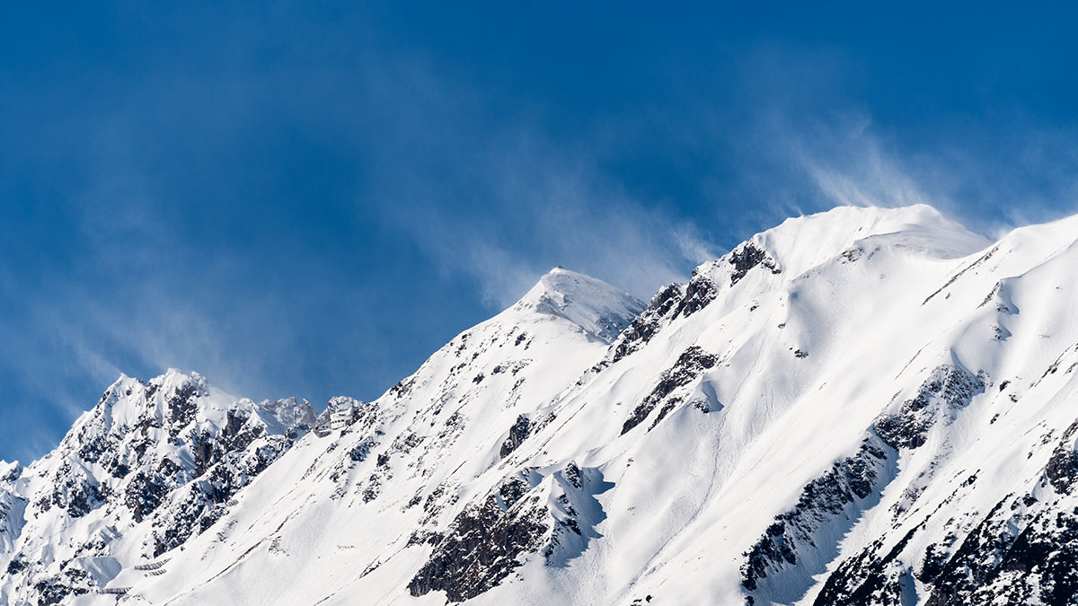 Schneefahnen am Hafelekar
