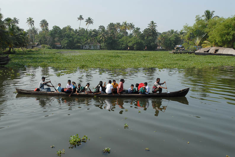 Schoolboat in the Backwaters