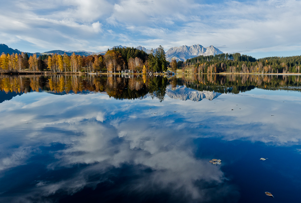 Schwarzsee bei Kitzbühel - Blick auf den Wilden Kaiser (bei Föhn)