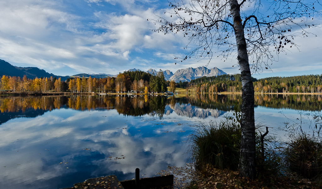 Schwarzsee bei Kitzbühel - Blick auf den Wilden Kaiser (bei Föhn)