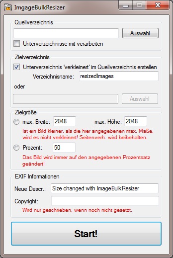 Screenshot ImageBulkResizer