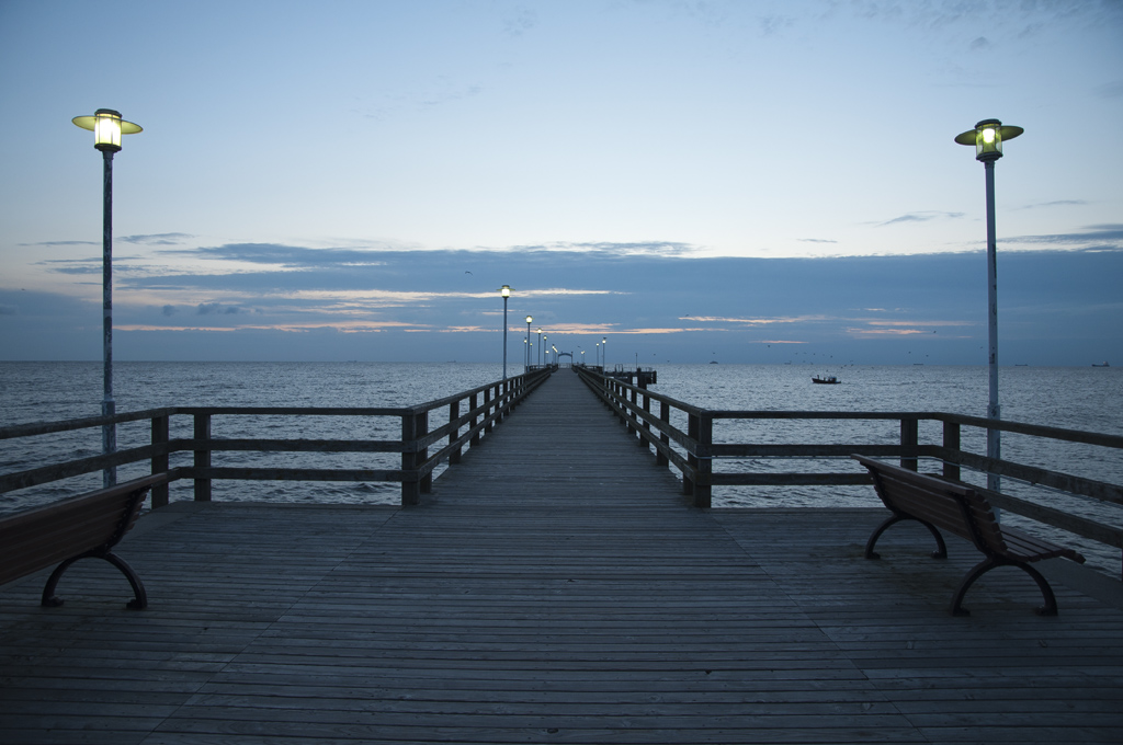 Seebrücke Ahlbeck vor Sonnenaufgang