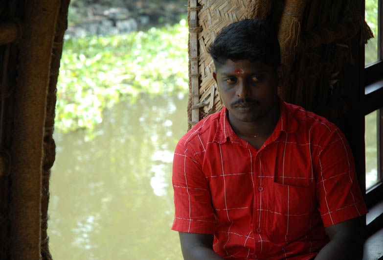 Skipper on the housboot (Kerala)